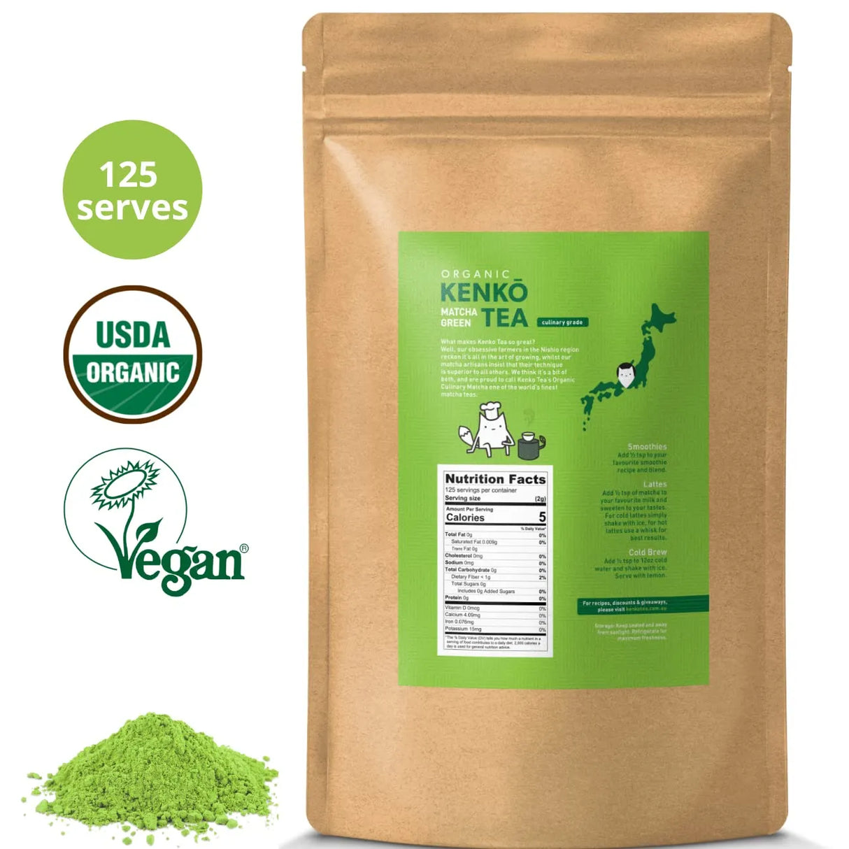 KENKO - Kenko Matcha Green Tea Powder Culinary Grade 250Gr. - The Red Vitamin MX - Suplementos Alimenticios - {{ shop.shopifyCountryName }}