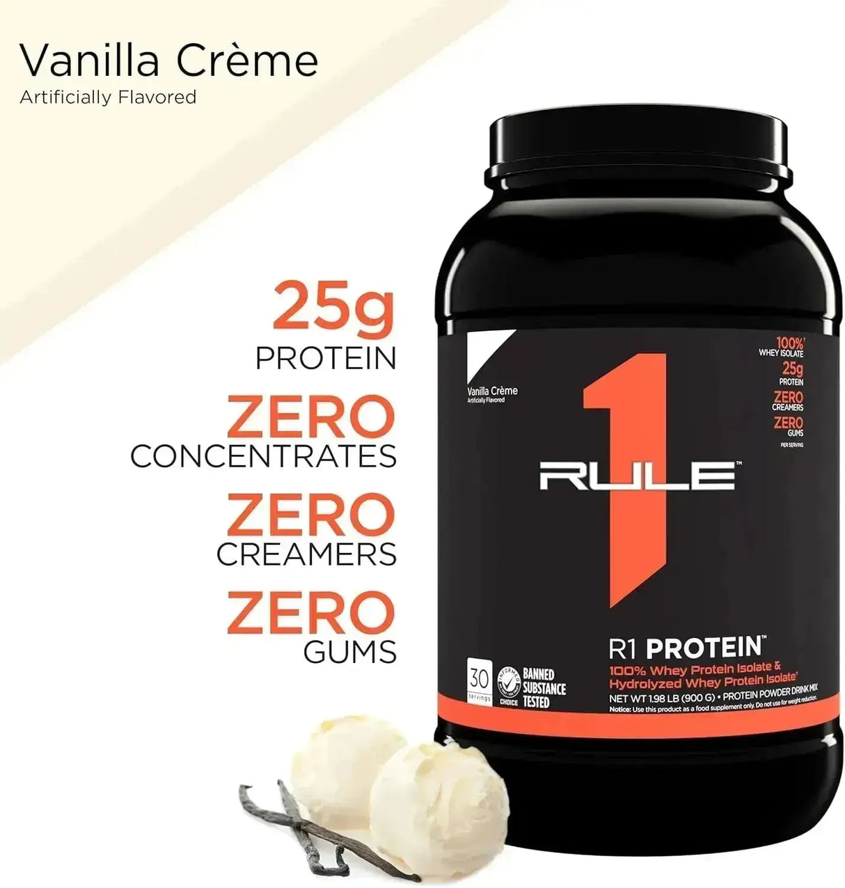 RULE ONE - Rule One Proteins R1 Protein Vanilla Créme 900Gr. - The Red Vitamin MX - Suplementos Alimenticios - {{ shop.shopifyCountryName }}