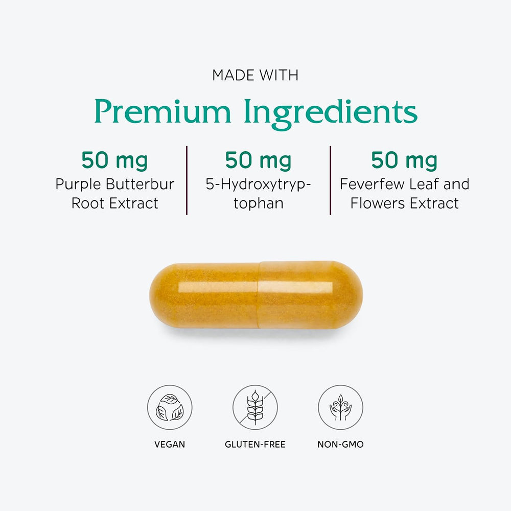 Vitanica Butterbur Extra Brain Chemistry and Vessel Support 120 Capsulas