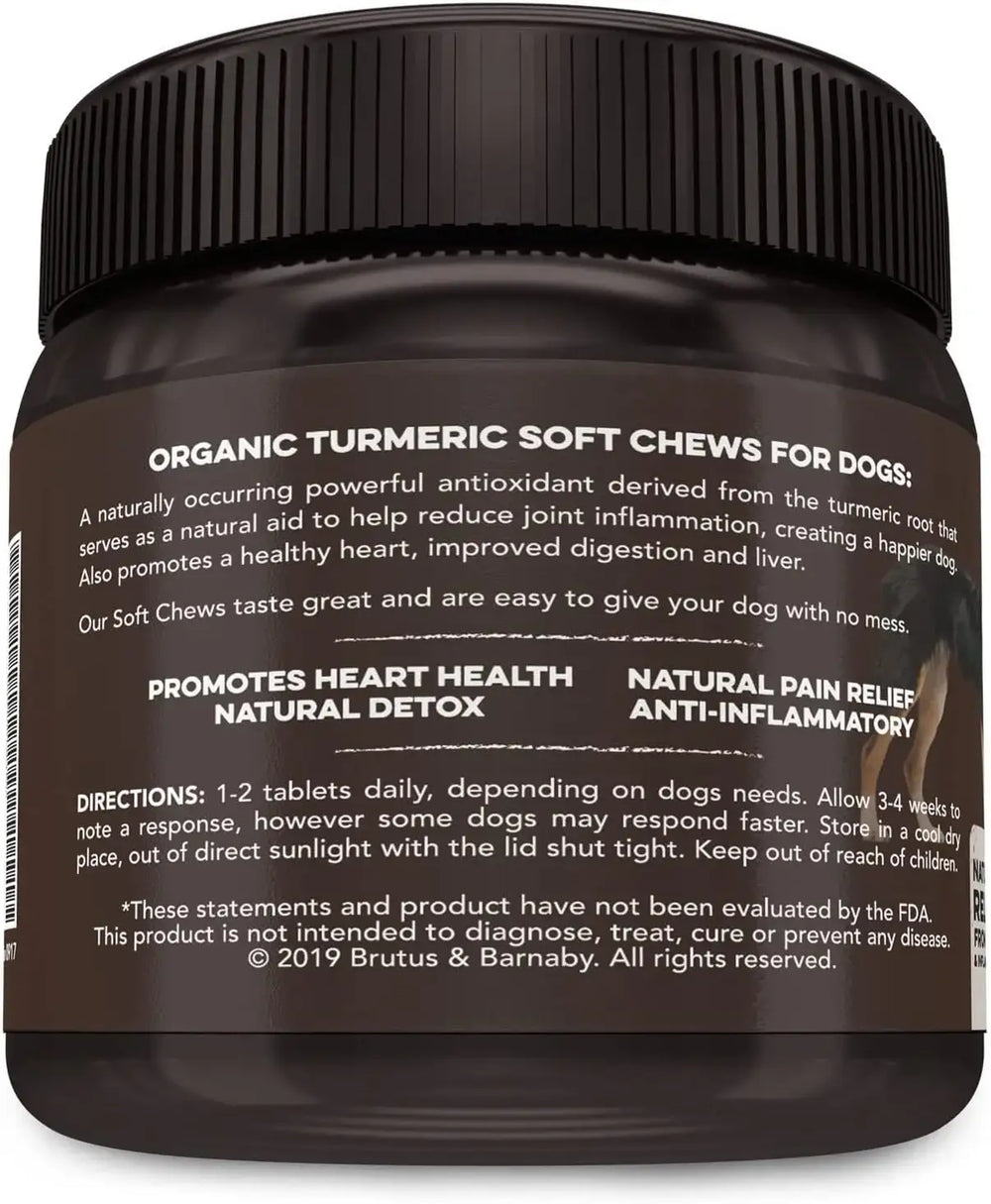 BRUTUS & BARNABY - BRUTUS & BARNABY Turmeric for Dogs 60 Masticables - The Red Vitamin MX - Cuidado De Cadera Y Articulaciones Para Perros - {{ shop.shopifyCountryName }}