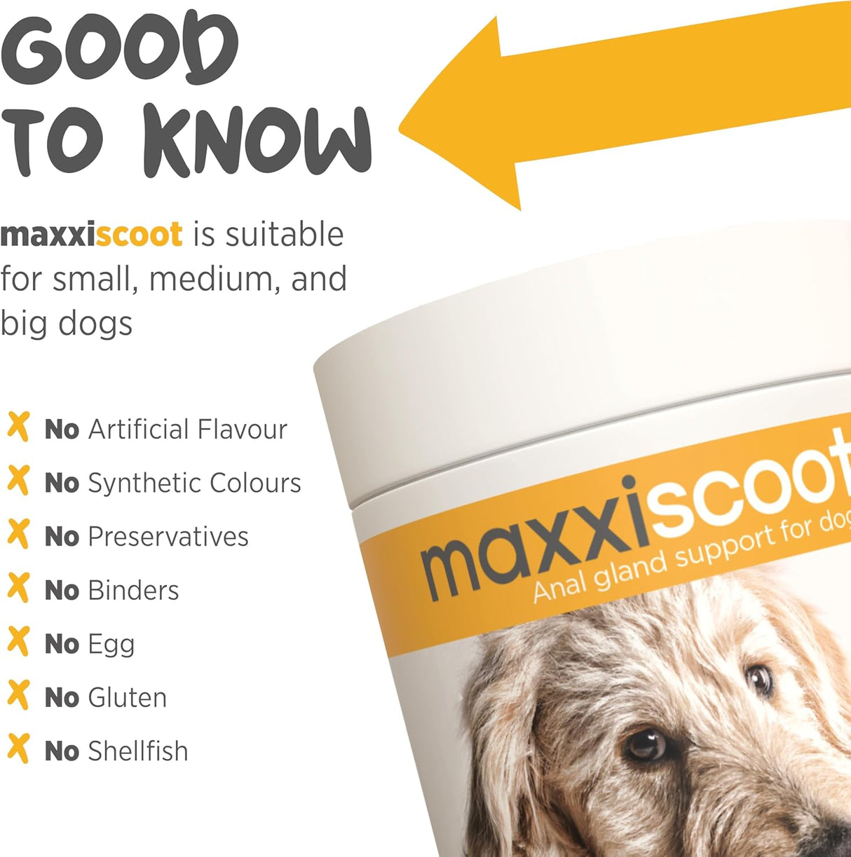 maxxipaws maxxiscoot Anal Gland & Digestive Health Support for Dogs 140Gr.