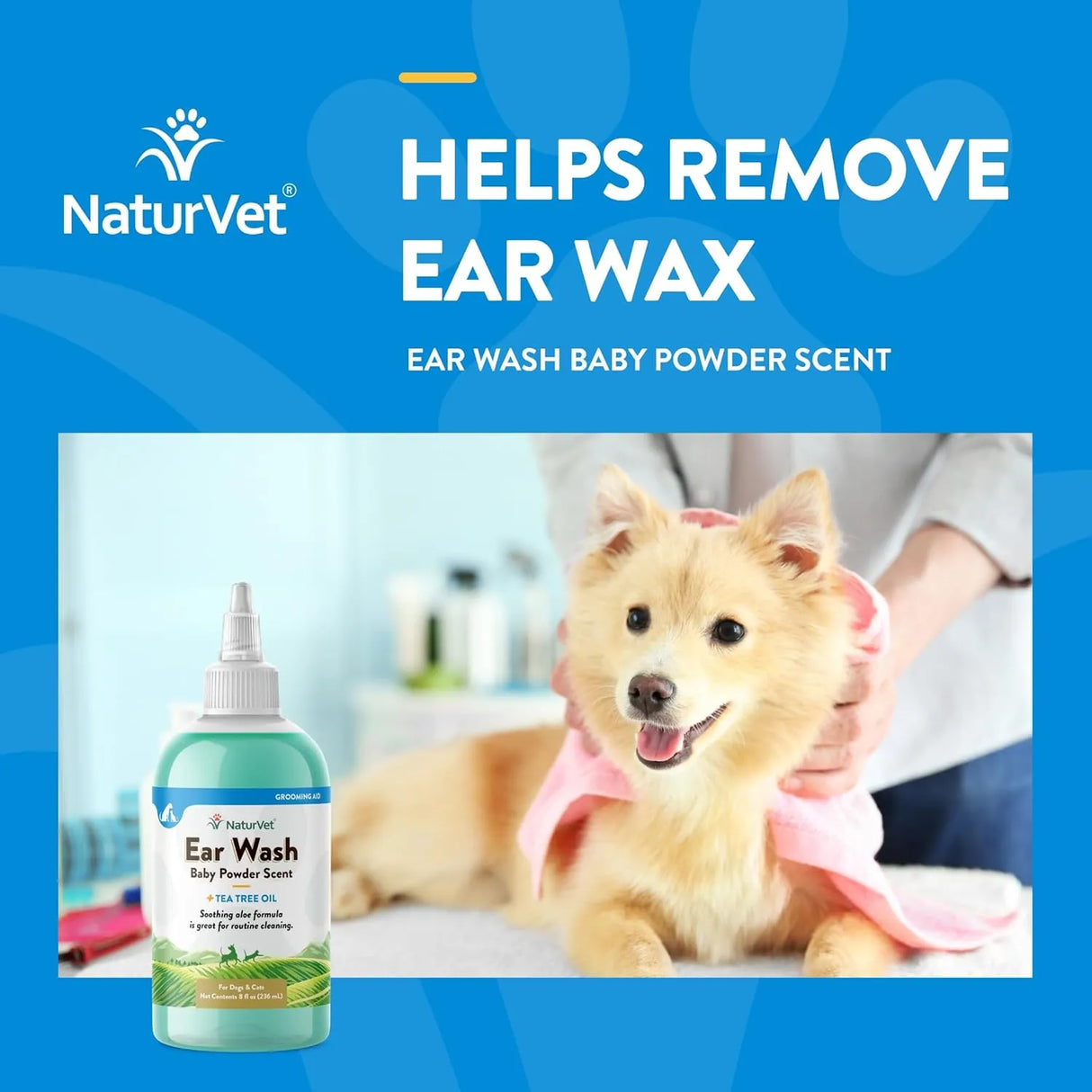 NATURVET - NaturVet Ear Wash w/Tea Tree Oil 8 Fl.Oz. - The Red Vitamin MX - Cuidado Del Oído De Perros - {{ shop.shopifyCountryName }}