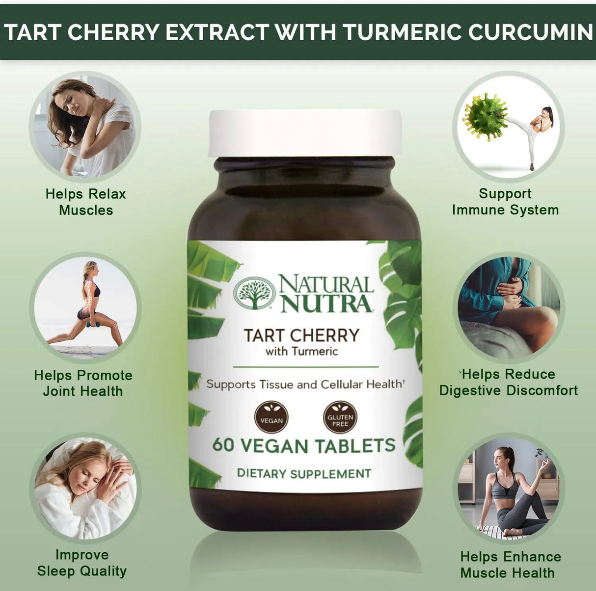 NATURAL NUTRA - Natural Nutra Tart Cherry Extract with Turmeric Curcumin 60 Tabletas - The Red Vitamin MX - Suplementos Alimenticios - {{ shop.shopifyCountryName }}