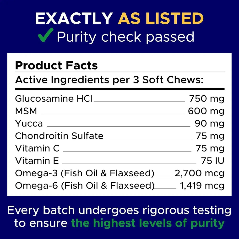 GOODGROWLIES - GOODGROWLIES Glucosamine for Dogs Hip & Joint Supplement 120 Masticables 2 Pack - The Red Vitamin MX - Cuidado De Cadera Y Articulaciones Para Perros - {{ shop.shopifyCountryName }}