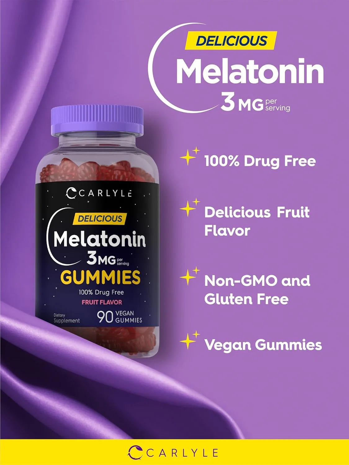 CARLYLE - Carlyle Melatonin Gummies 3Mg. 90 Gomitas - The Red Vitamin MX - Suplementos Alimenticios - {{ shop.shopifyCountryName }}