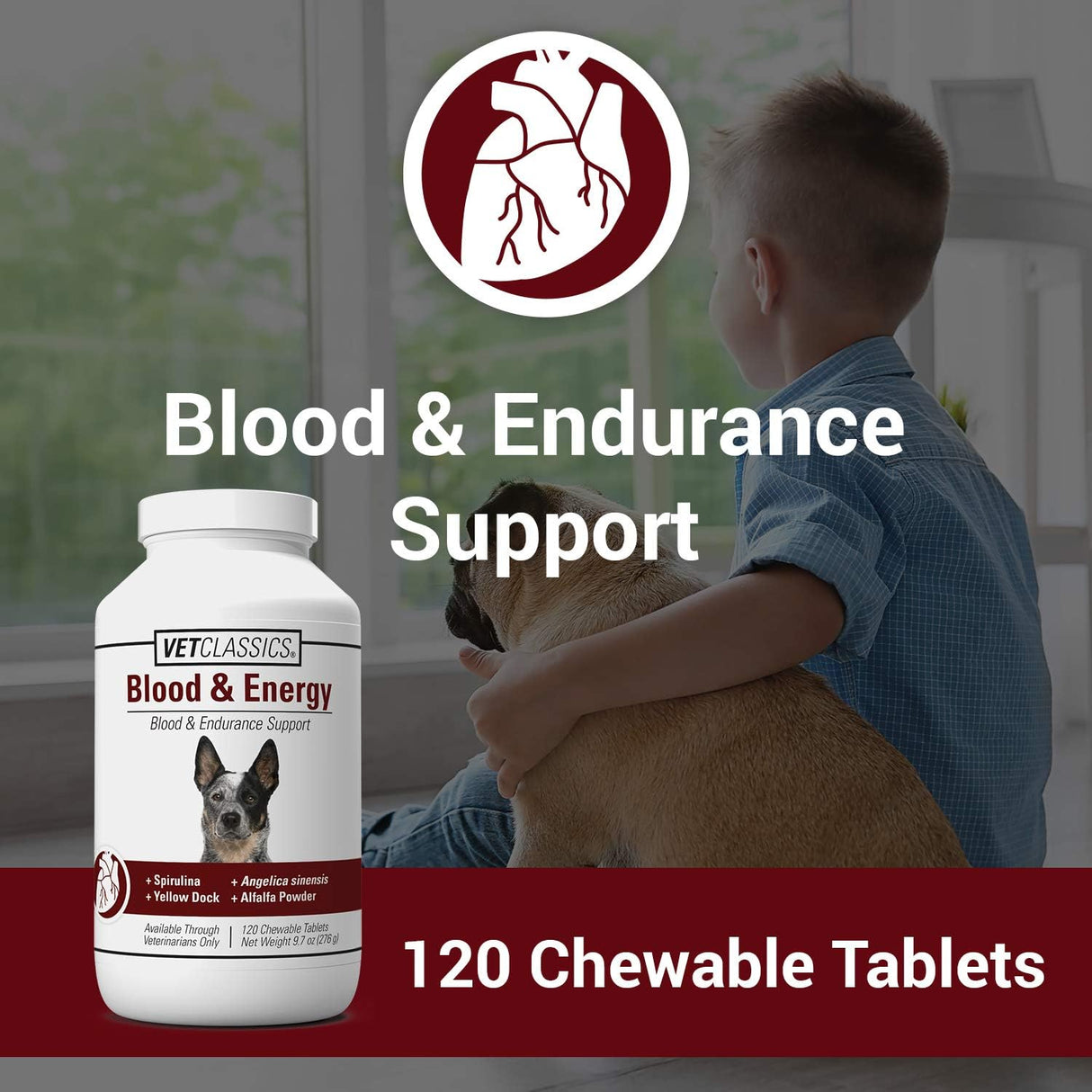Vet Classics Blood & Energy Support for Dogs 120 Tabletas Masticables