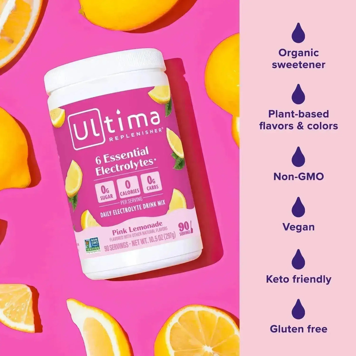ULTIMA - Ultima Replenisher Daily Electrolyte Drink Mix Pink Lemonade 90 Servicios 297Gr. - The Red Vitamin MX - Suplementos Alimenticios - {{ shop.shopifyCountryName }}