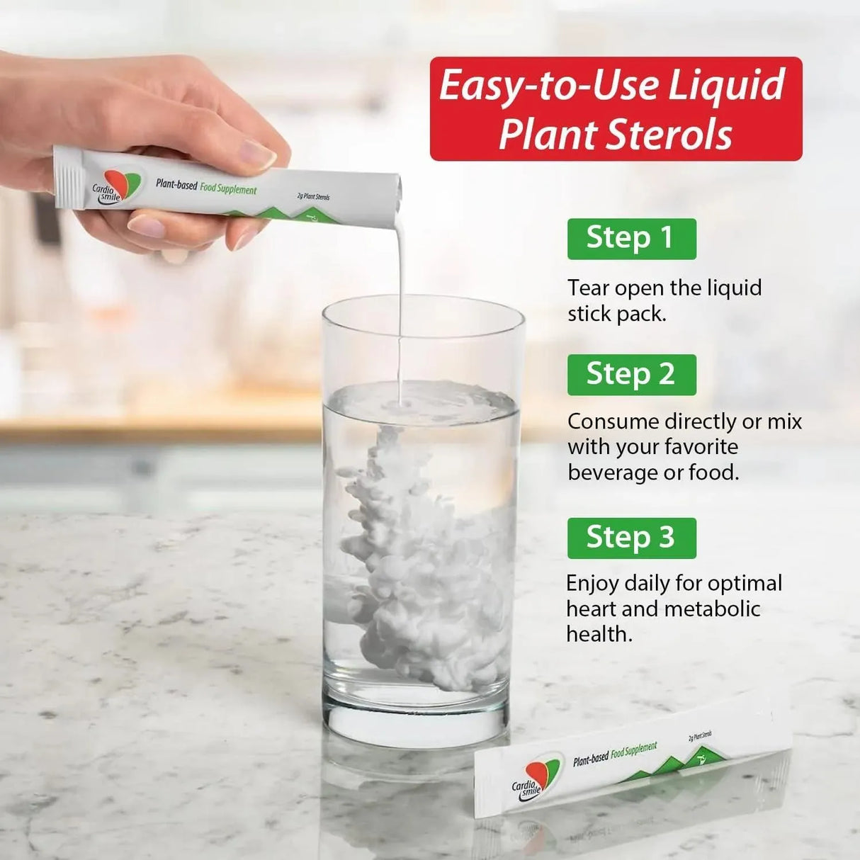 CARDIOSMILE - Cardiosmile Plant Sterols Supports Healthy Cholesterol 30 Paquetes - The Red Vitamin MX - Suplementos Alimenticios - {{ shop.shopifyCountryName }}