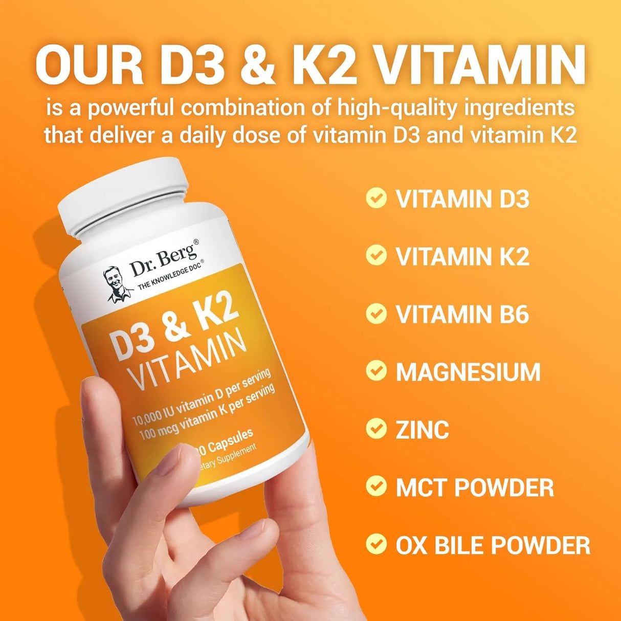 DR. BERG - Dr. Berg D3 K2 Vitamin 120 Capsulas - The Red Vitamin MX - Suplementos Alimenticios - {{ shop.shopifyCountryName }}