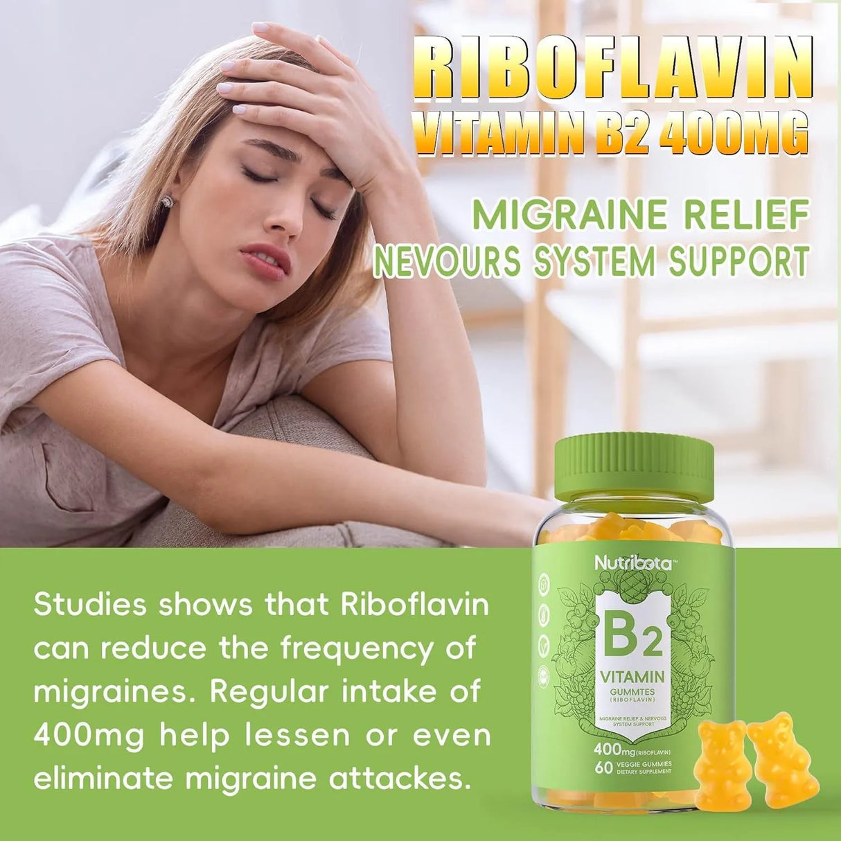 NUTRIBOTA - Nutribota Sugar Free Vitamin B2 Gummies 400Mg. 60 Gomitas - The Red Vitamin MX - Suplementos Alimenticios - {{ shop.shopifyCountryName }}