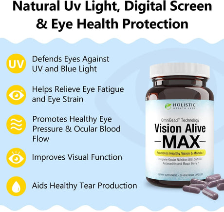 HOLISTIC HEALTH LABS - Holistic Health Labs Vision Alive Max 30 Capsulas - The Red Vitamin MX - Suplementos Alimenticios - {{ shop.shopifyCountryName }}