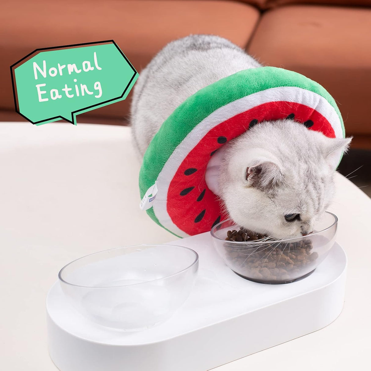 ANWA Adjustable Cat Cone Collar Soft Watermelon Medium