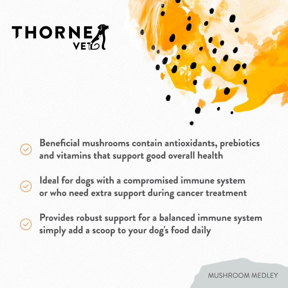 THORNE RESEARCH - ThorneVet Mushroom Medley for Dogs 120 Servicios 60Gr. - The Red Vitamin MX - Suplementos Herbales Para Perros - {{ shop.shopifyCountryName }}