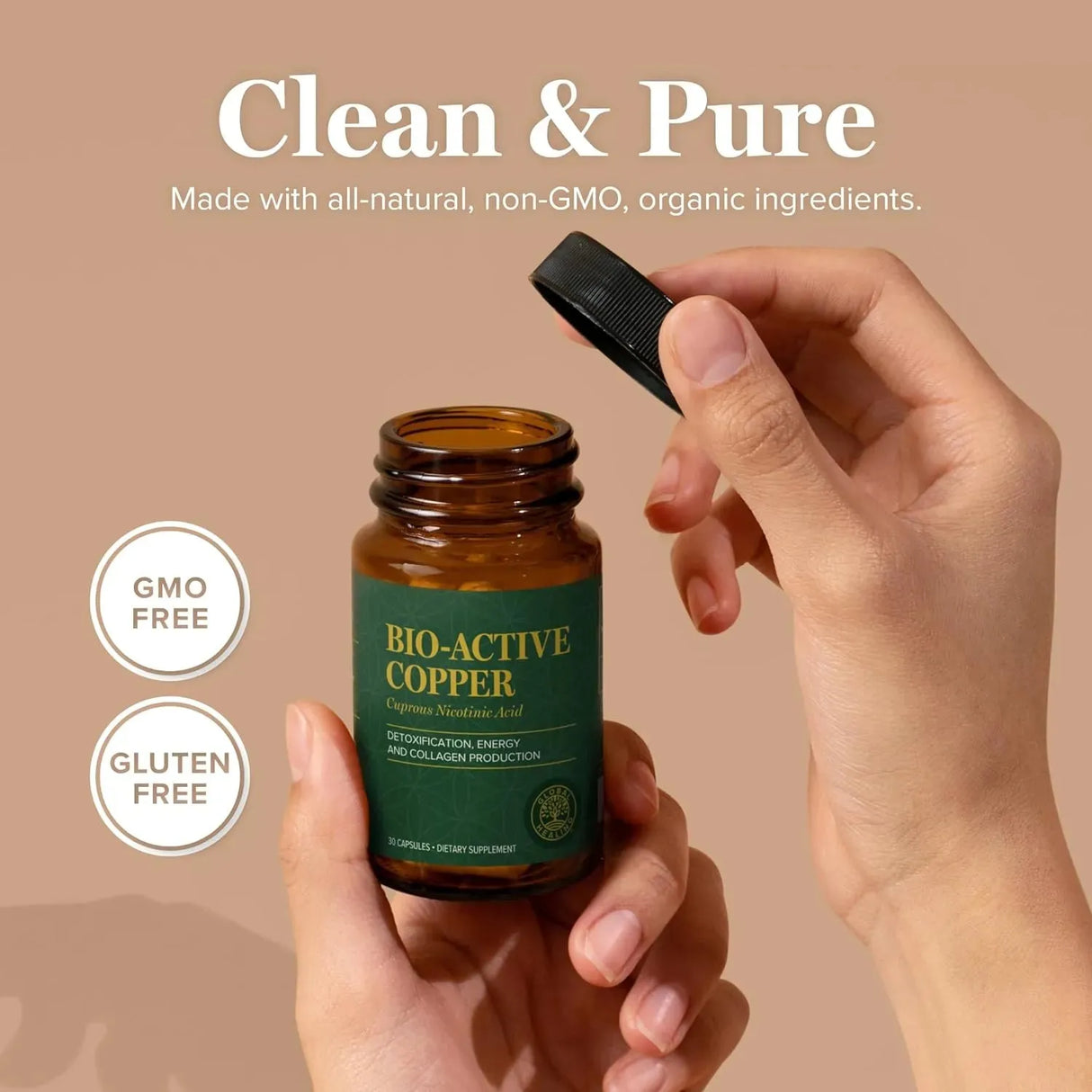 GLOBAL HEALING CENTER - Global Healing Bio-Active Copper 30 Capsulas - The Red Vitamin MX - Suplementos Alimenticios - {{ shop.shopifyCountryName }}