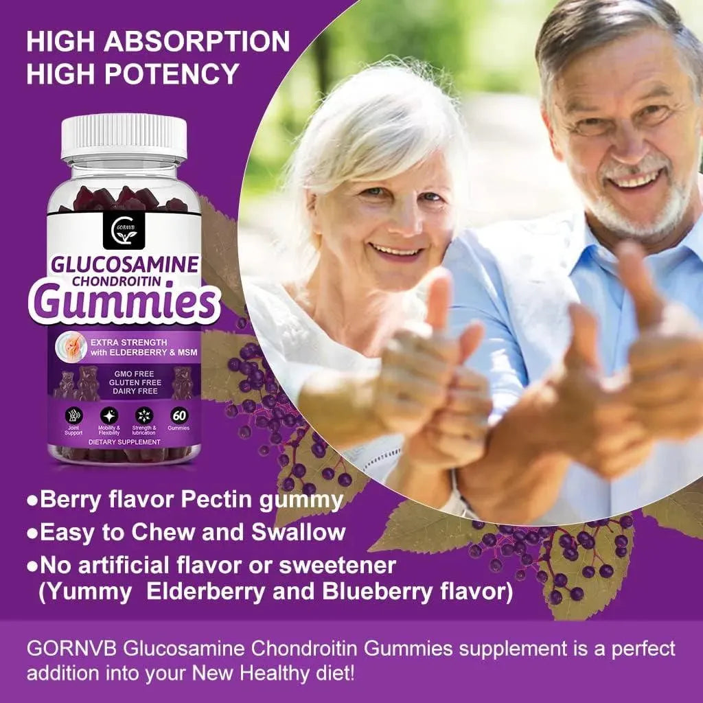 GORNVB - GORNVB Glucosamine Chondroitin Gummies 60 Gomitas 2 Pack - The Red Vitamin MX - Suplementos Alimenticios - {{ shop.shopifyCountryName }}