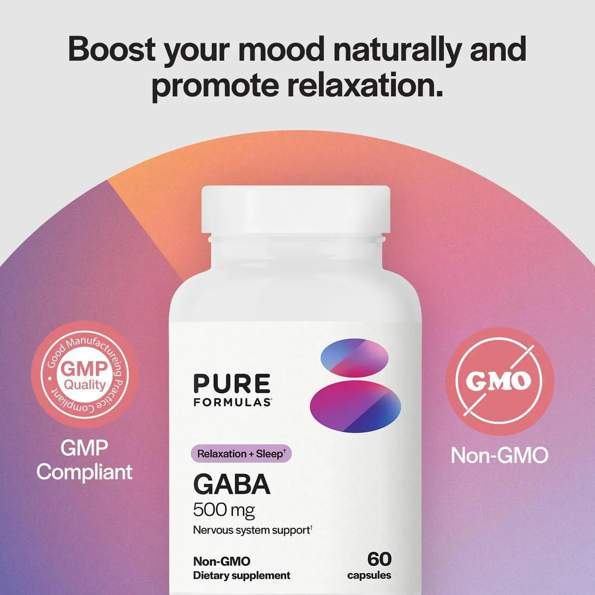 PURE FORMULAS - PureFormulas GABA 500Mg. 60 Capsulas - The Red Vitamin MX - Suplementos Alimenticios - {{ shop.shopifyCountryName }}