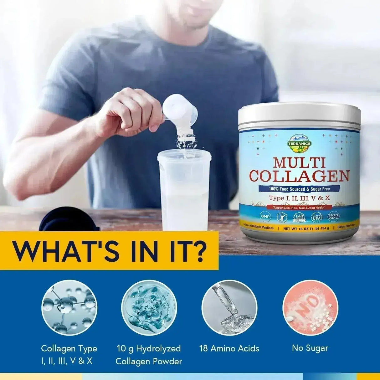 TERRANICS - Terranics Multi Collagen Peptides Powder 454Gr. - The Red Vitamin MX - Suplementos Alimenticios - {{ shop.shopifyCountryName }}