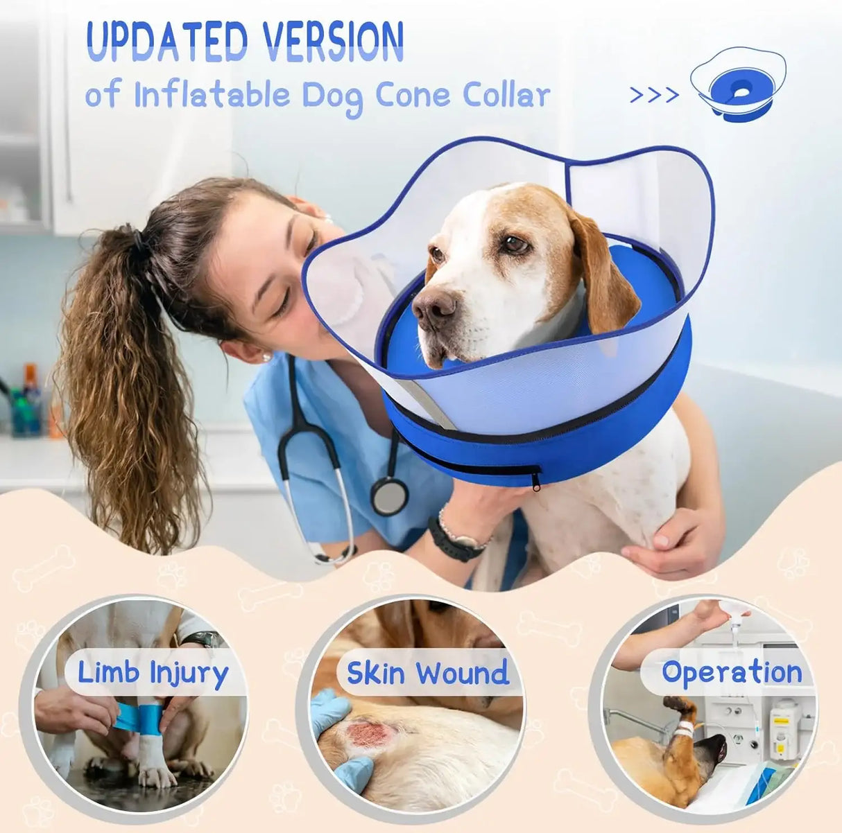 SUPET - Supet Raised Inflatable Dog Cone Collar SMALL - The Red Vitamin MX - Collares y Conos De Recuperación Para Perros - {{ shop.shopifyCountryName }}