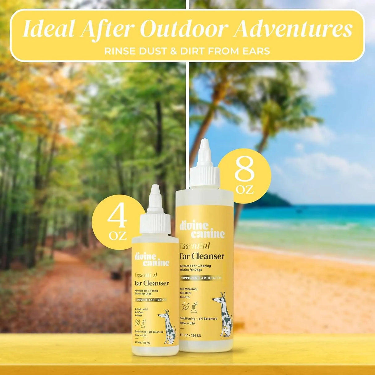 DIVINE CANINE - Divine Canine Dog Ear Cleaner 8 Fl.Oz. - The Red Vitamin MX - Cuidado Del Oído De Perros - {{ shop.shopifyCountryName }}