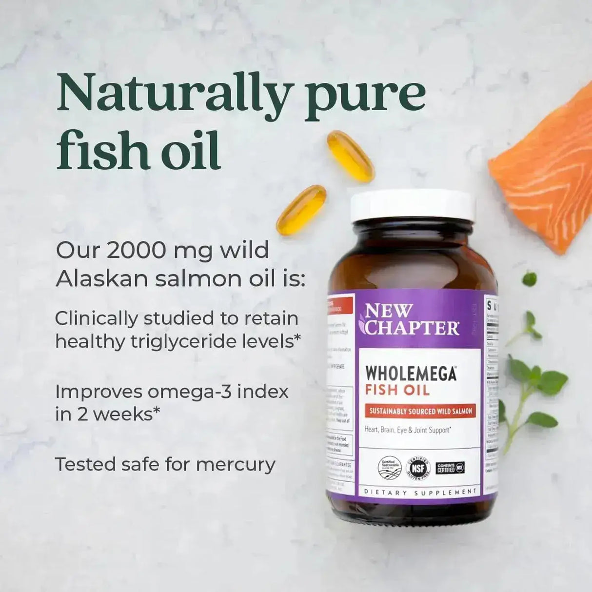 NEW CHAPTER - New Chapter Wholemega Fish Oil 1000Mg. 60 Capsulas Blandas - The Red Vitamin MX - Suplementos Alimenticios - {{ shop.shopifyCountryName }}