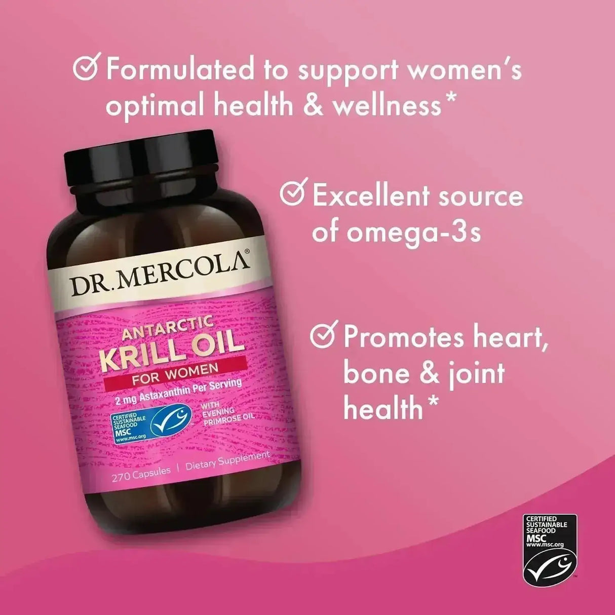 DR MERCOLA - Dr. Mercola Krill Oil for Women 270 Capsulas - The Red Vitamin MX - Suplementos Alimenticios - {{ shop.shopifyCountryName }}