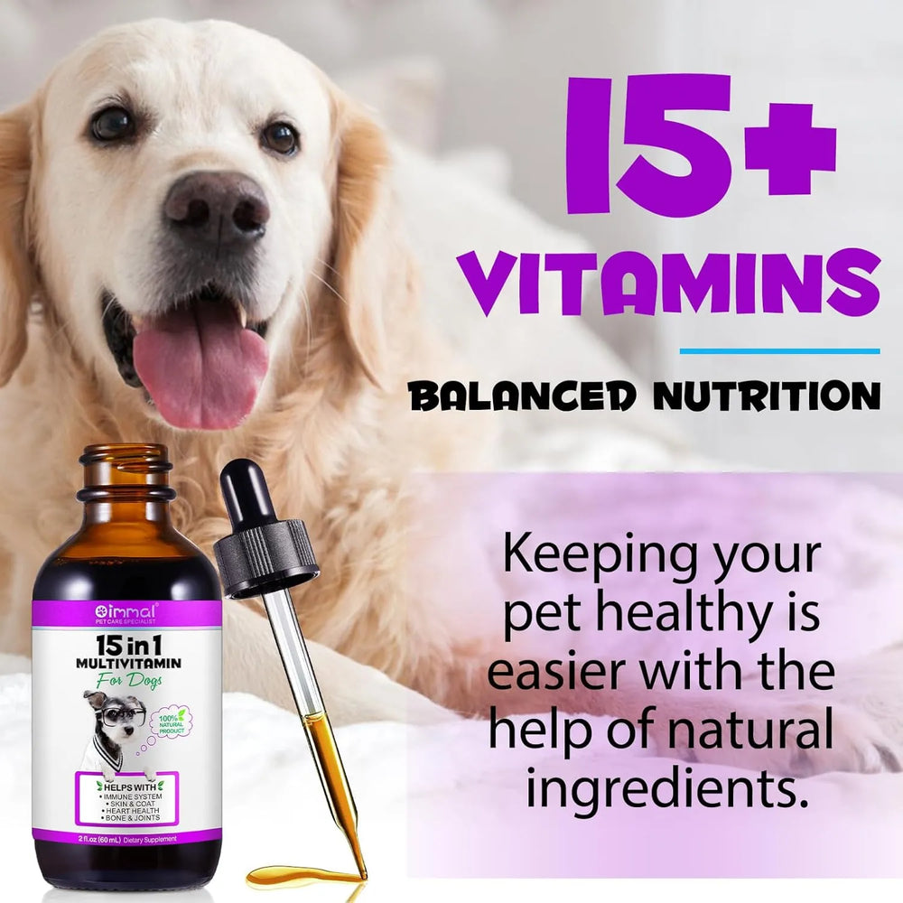OIMMAL - OIMMAL 15 in 1 Dog Multivitamin Drops for Dogs 2 Fl.Oz. - The Red Vitamin MX - Multivitamínicos Para Perros - {{ shop.shopifyCountryName }}