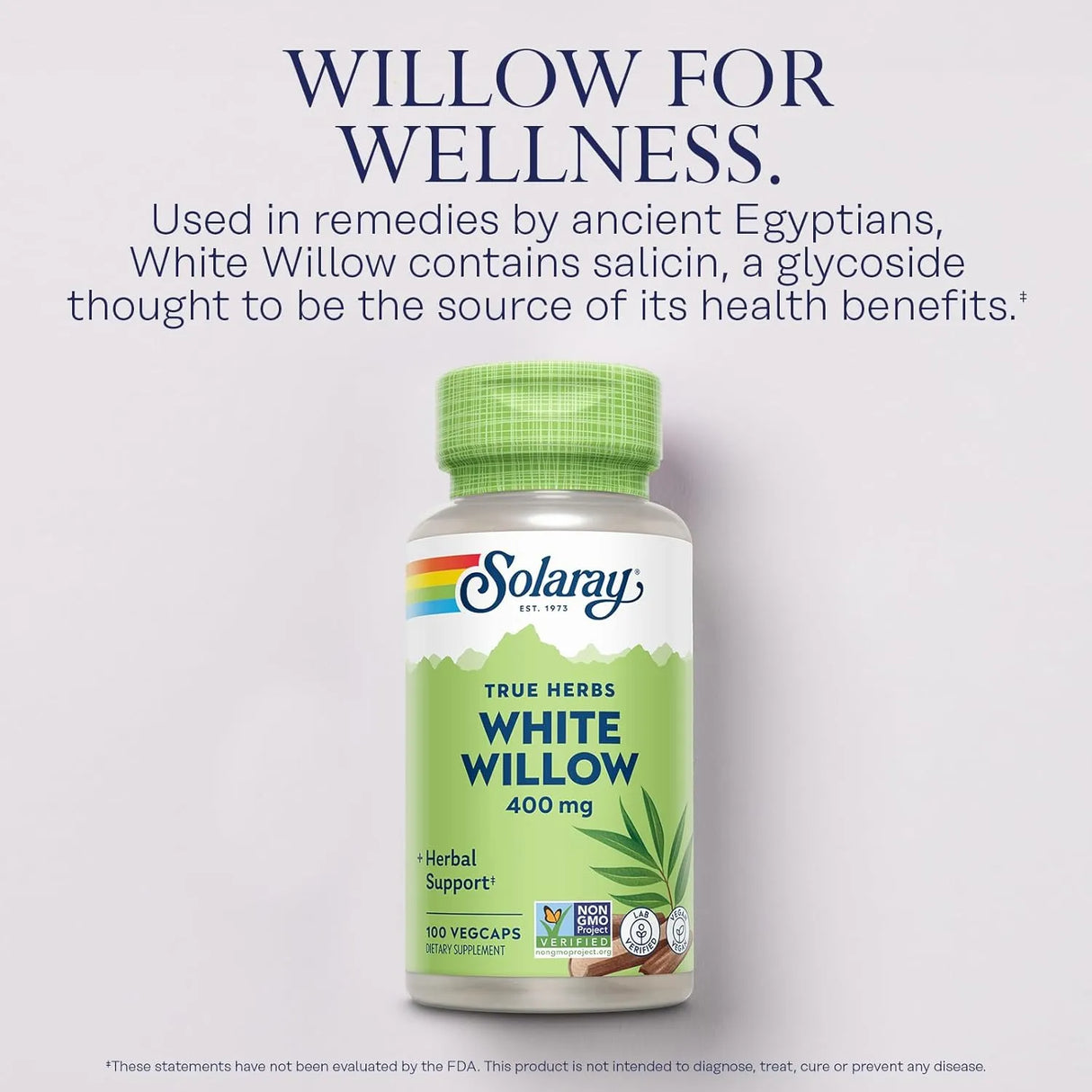 SOLARAY - SOLARAY White Willow 400Mg. 60 Capsulas - The Red Vitamin MX - Suplementos Alimenticios - {{ shop.shopifyCountryName }}