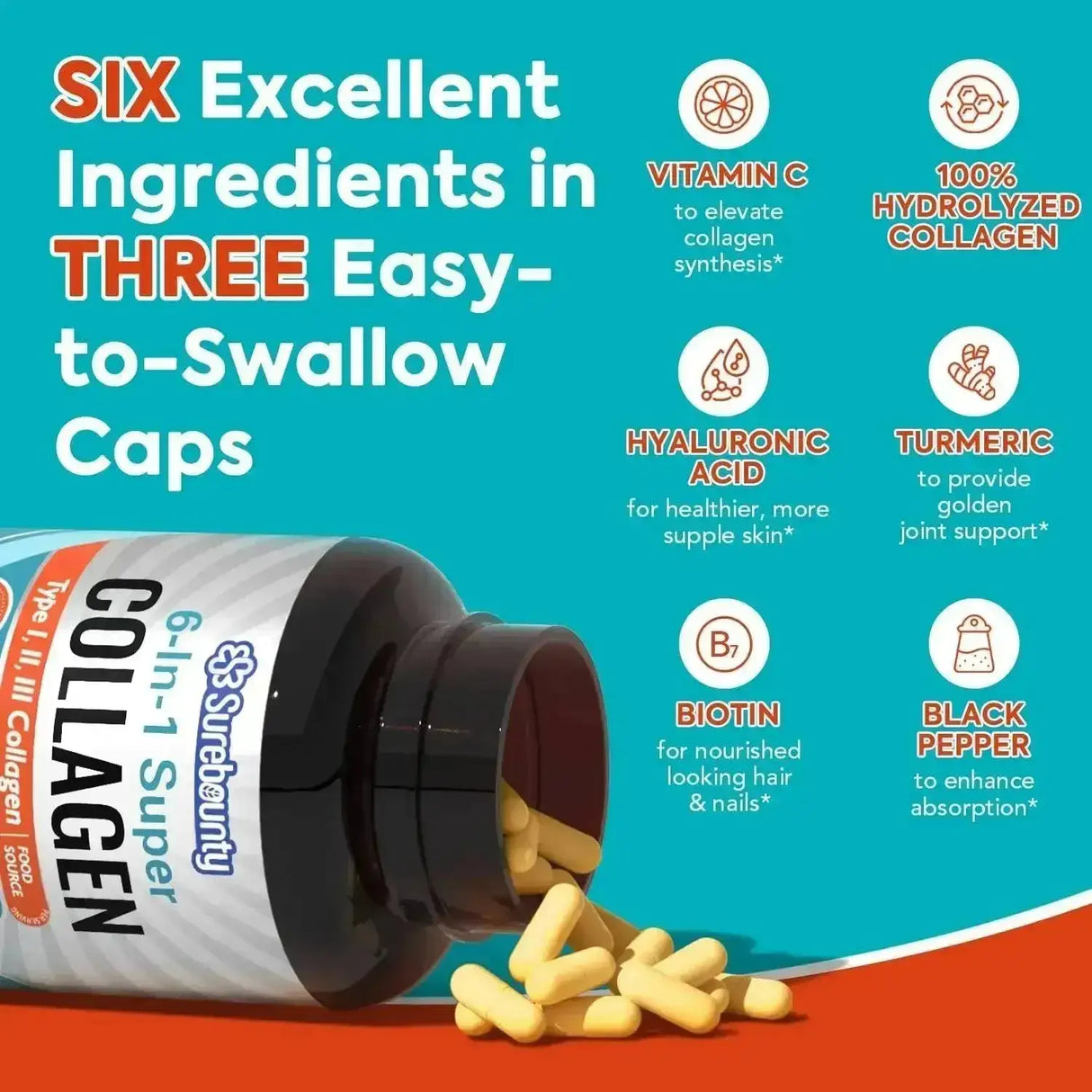 SUREBOUNTY - Surebounty Multi Collagen Complex 90 Capsulas - The Red Vitamin MX - Suplementos Alimenticios - {{ shop.shopifyCountryName }}