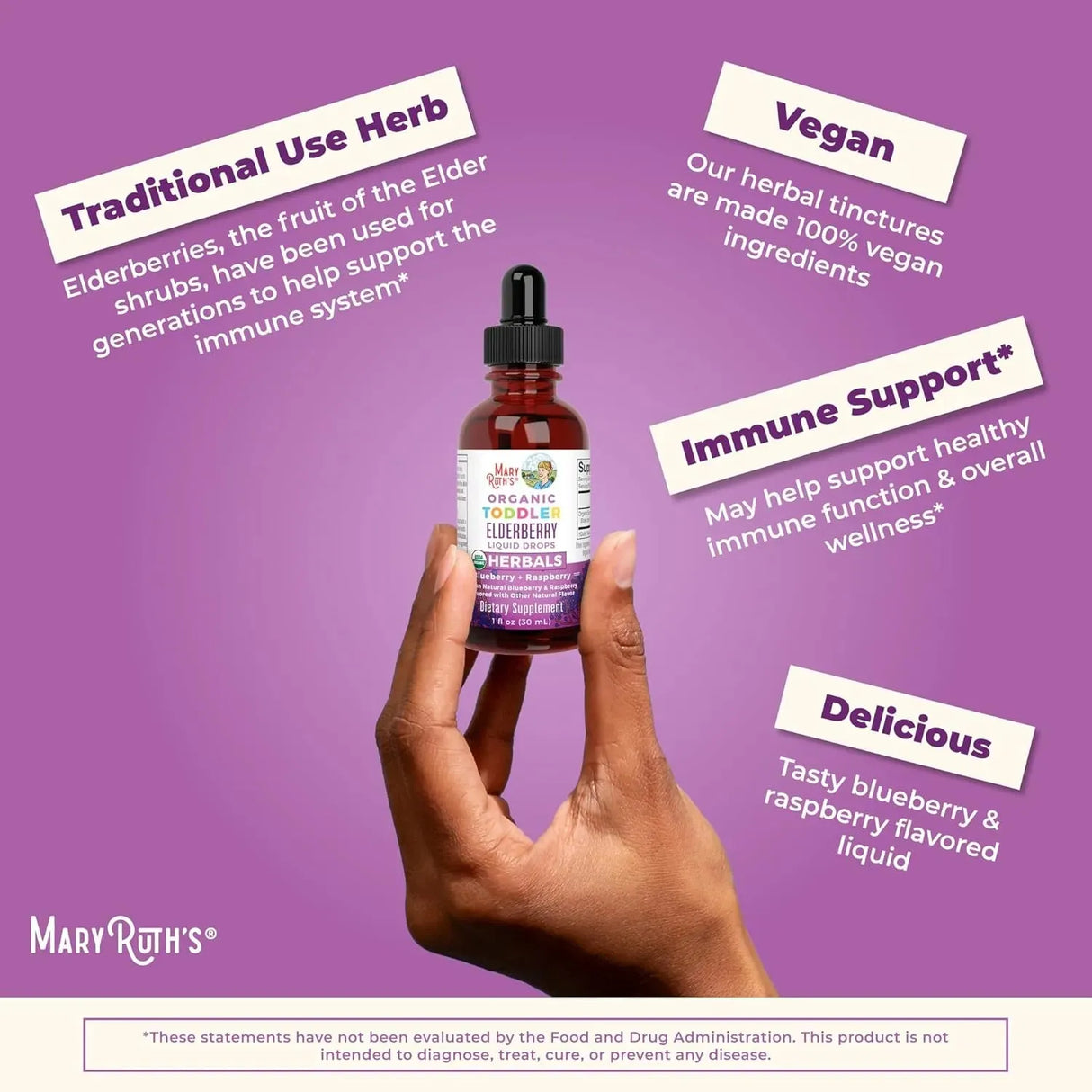 MARY RUTH ORGANICS - MaryRuth Organics Toddler Elderberry Syrup 1 Fl.Oz. - The Red Vitamin MX - Suplementos Alimenticios - {{ shop.shopifyCountryName }}