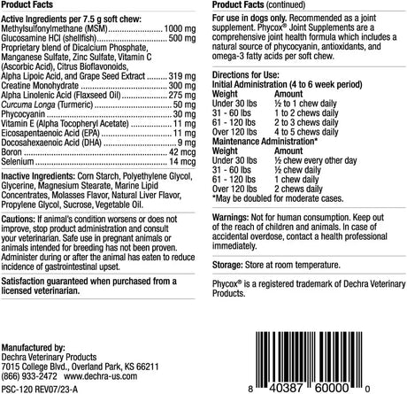 PHYCOX - PhyCox Canine Joint Support 120 Masticables - The Red Vitamin MX - Cuidado De Cadera Y Articulaciones Para Perros - {{ shop.shopifyCountryName }}