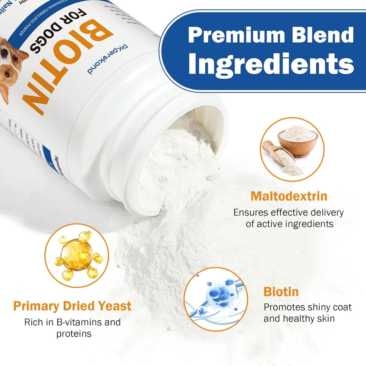 PKperekond Biotin for Dogs Supports Shiny Coat and Healthy Skin Unflavored 170Gr.