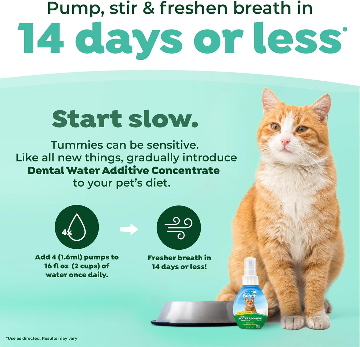 TropiClean Fresh Breath Drops for Cats Travel Size 65Ml.