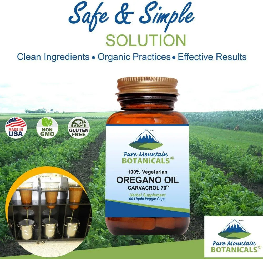 PURE MOUNTAIN BOTANICALS - Pure Mountain Botanicals Wild Oregano Oil 60 Capsulas - The Red Vitamin MX - Suplementos Alimenticios - {{ shop.shopifyCountryName }}
