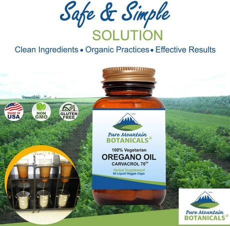 PURE MOUNTAIN BOTANICALS - Pure Mountain Botanicals Wild Oregano Oil 60 Capsulas - The Red Vitamin MX - Suplementos Alimenticios - {{ shop.shopifyCountryName }}