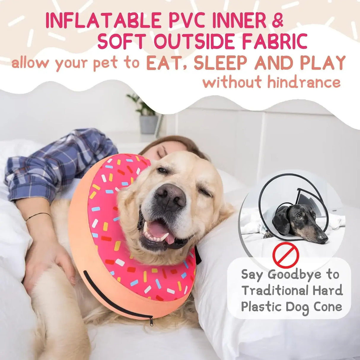SUPET - Supet Inflatable Dog Cone Collar Alternative After Surgery LARGE Neck 12"-16" - The Red Vitamin MX - Collares y Conos De Recuperación Para Perros - {{ shop.shopifyCountryName }}
