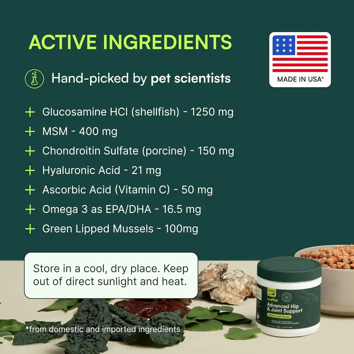 WUFFES - Wuffes Advanced Dog Hip and Joint Large Dog Breeds Pork Flavored 30 Masticables - The Red Vitamin MX - Cuidado De Cadera Y Articulaciones Para Perros - {{ shop.shopifyCountryName }}