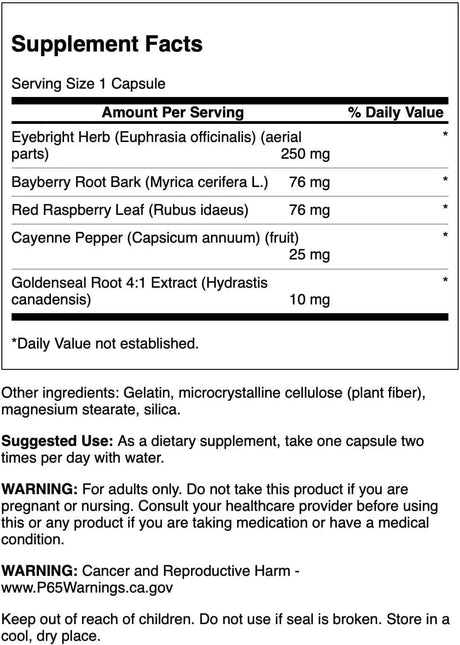 SWANSON - Swanson Herbal Eyebright Combination 100 Capsulas 2 Pack - The Red Vitamin MX - Suplementos Alimenticios - {{ shop.shopifyCountryName }}