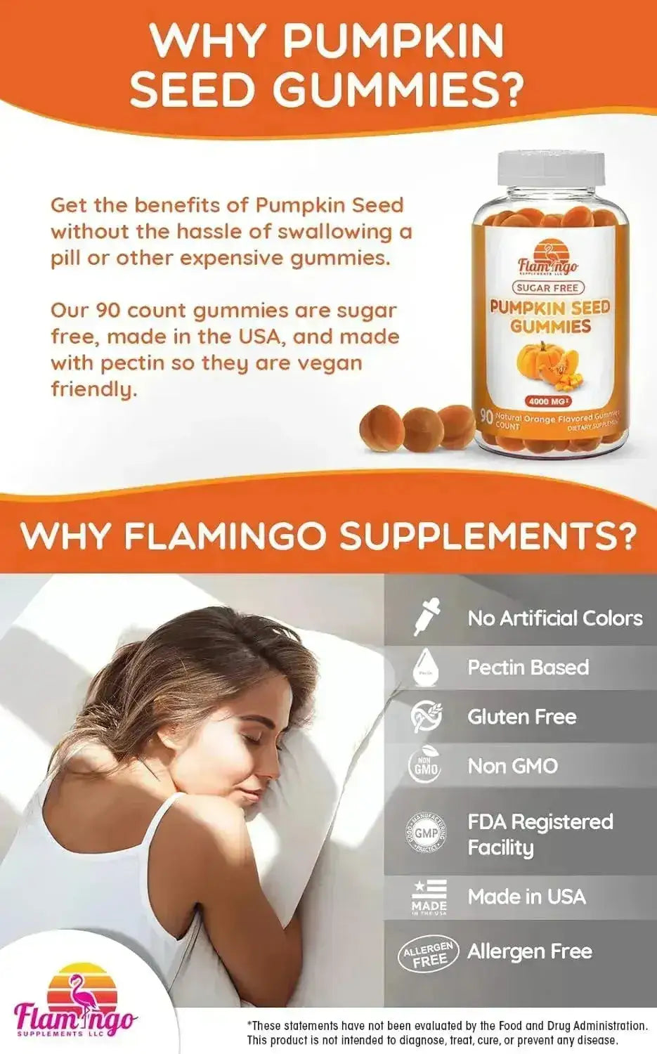 FLAMINGO SUPPLEMENTS - Flamingo Supplements Pumpkin Seed Oil Gummies 4000Mg. 90 Gomitas - The Red Vitamin MX - Suplementos Alimenticios - {{ shop.shopifyCountryName }}