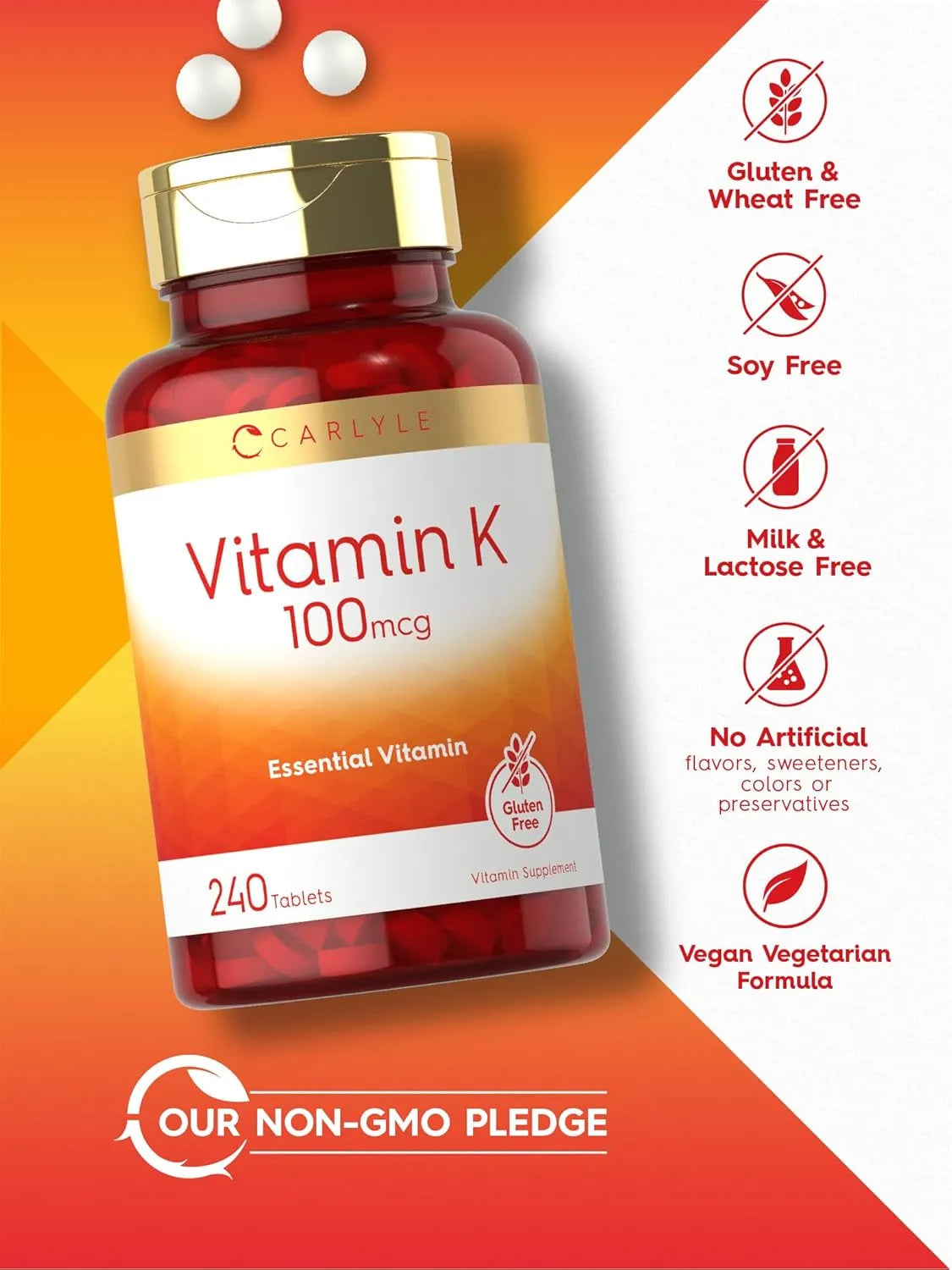 CARLYLE - Carlyle Vitamin K 100mcg 240 Tabletas - The Red Vitamin MX - Suplementos Alimenticios - {{ shop.shopifyCountryName }}