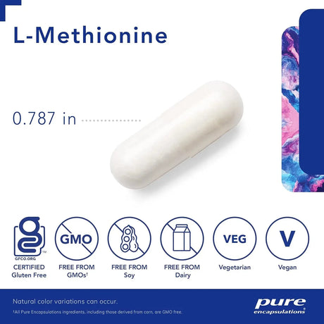 PURE ENCAPSULATIONS - Pure Encapsulations L-Methionine 60 Capsulas - The Red Vitamin MX - Suplementos Alimenticios - {{ shop.shopifyCountryName }}