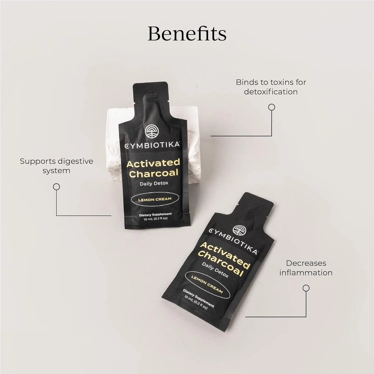 CYMBIOTIKA - CYMBIOTIKA Activated Charcoal Liquid Lemon Cream Flavor 26 Paquetes - The Red Vitamin MX - Suplementos Alimenticios - {{ shop.shopifyCountryName }}