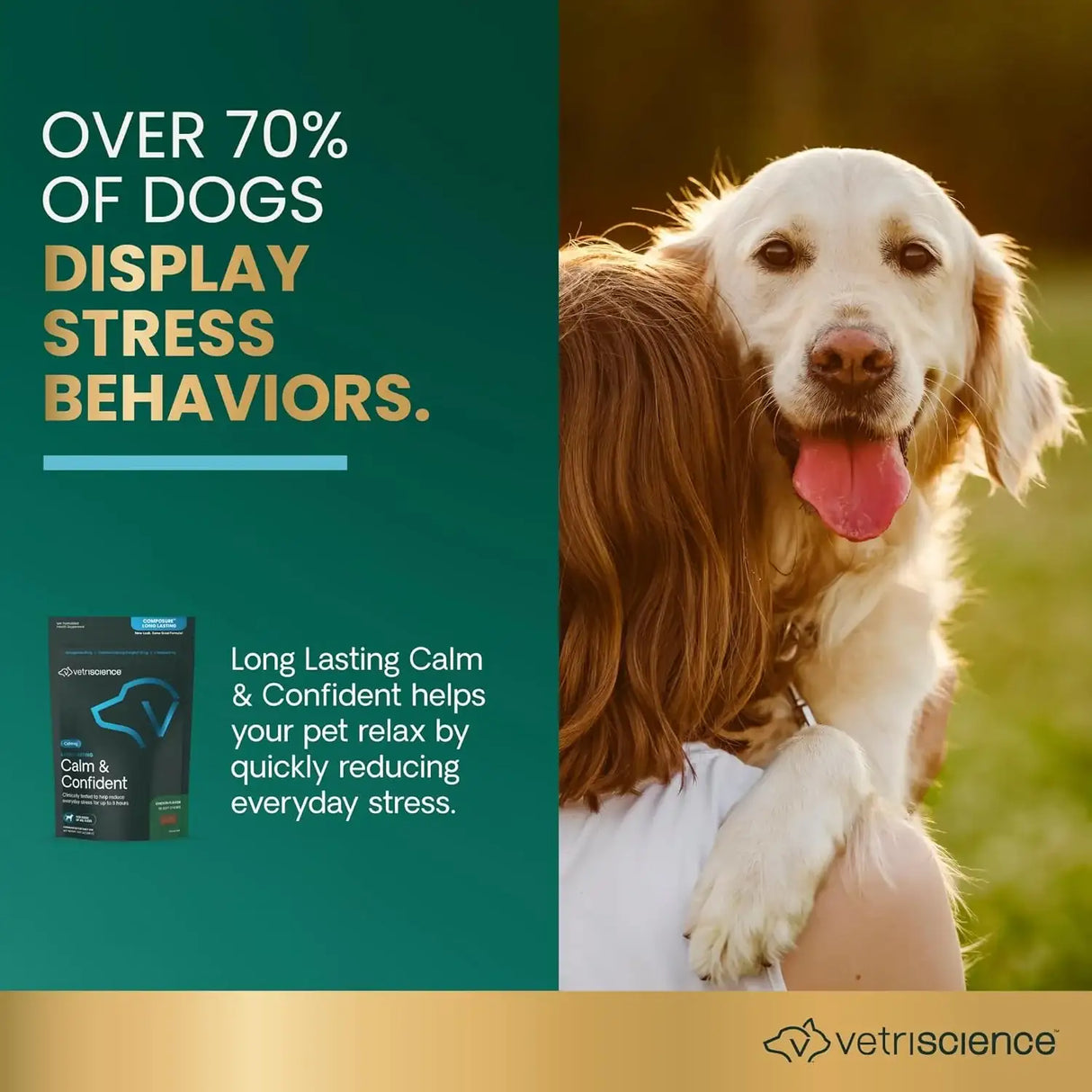 VETRISCIENCE - VetriScience Long Lasting Calm & Confident Calming Chews Chicken 90 Masticables - The Red Vitamin MX - Relajantes Para Perros - {{ shop.shopifyCountryName }}