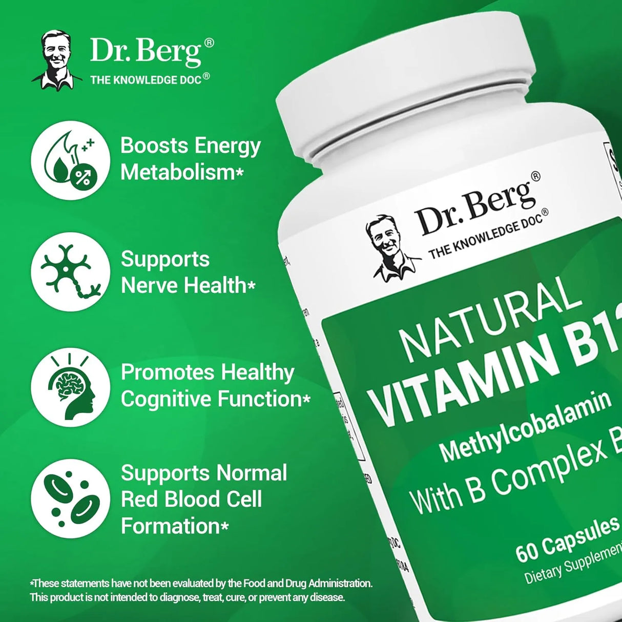 DR. BERG - Dr. Berg Natural Vitamin B12 60 Capsulas - The Red Vitamin MX - Suplementos Alimenticios - {{ shop.shopifyCountryName }}