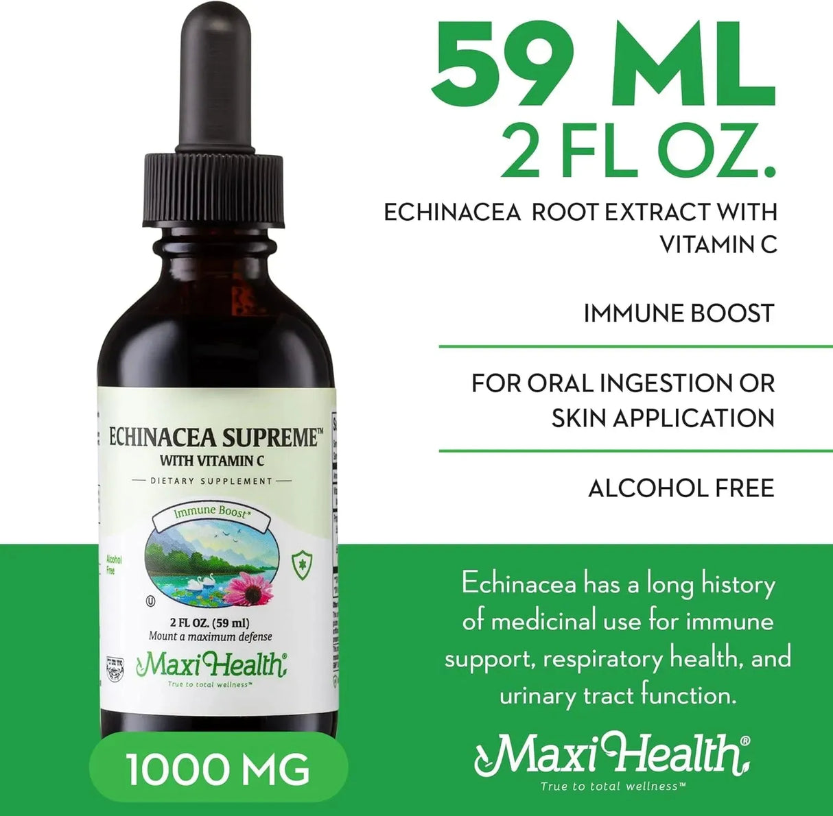 MAXI HEALTH - Maxi Health Organic Echinacea Supreme Liquid Extract 2 Fl.Oz. - The Red Vitamin MX - Suplementos Alimenticios - {{ shop.shopifyCountryName }}