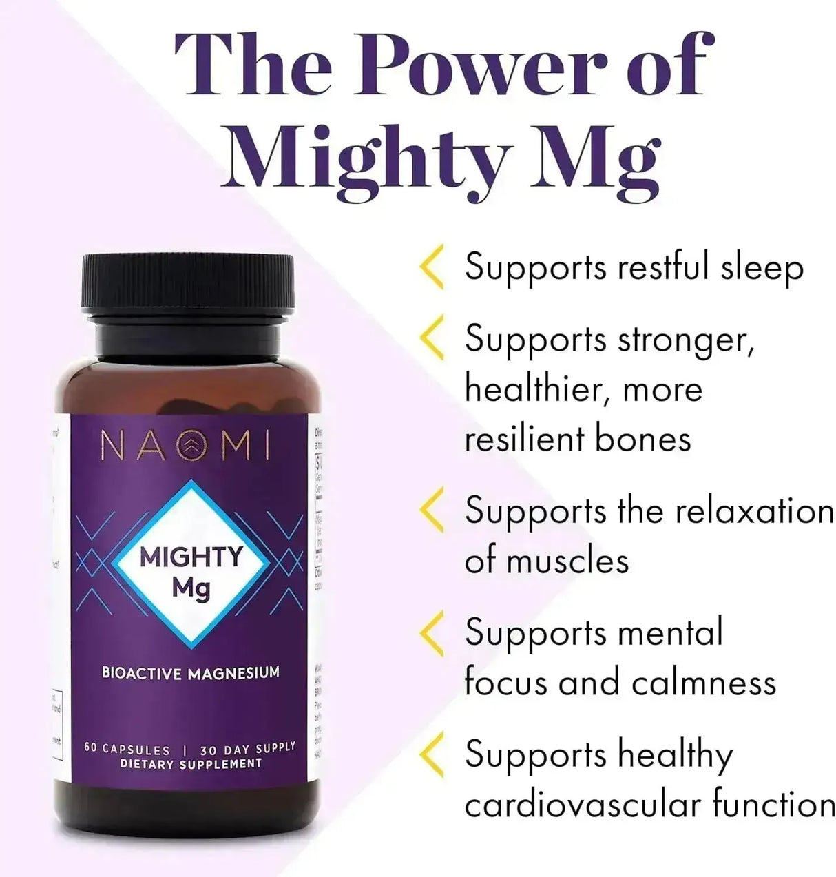 NAOMI - NAOMI Mighty Mg Magnesium Glycinate & Malate Complex 360Mg. 60 Capsulas - The Red Vitamin MX - Suplementos Alimenticios - {{ shop.shopifyCountryName }}