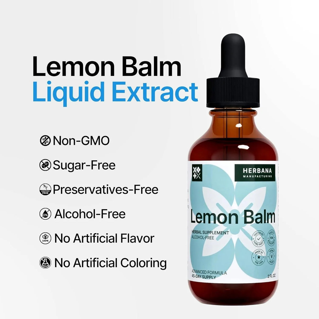 HERBANA - Herbana Lemon Balm Liquid Extract 2 Fl.Oz. - The Red Vitamin MX - Suplementos Alimenticios - {{ shop.shopifyCountryName }}