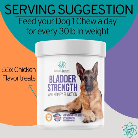 PET CARE SCIENCES - PET CARE Sciences Bladder Strength 55 Masticables - The Red Vitamin MX - Salud De Tracto Urinario Para Perros - {{ shop.shopifyCountryName }}