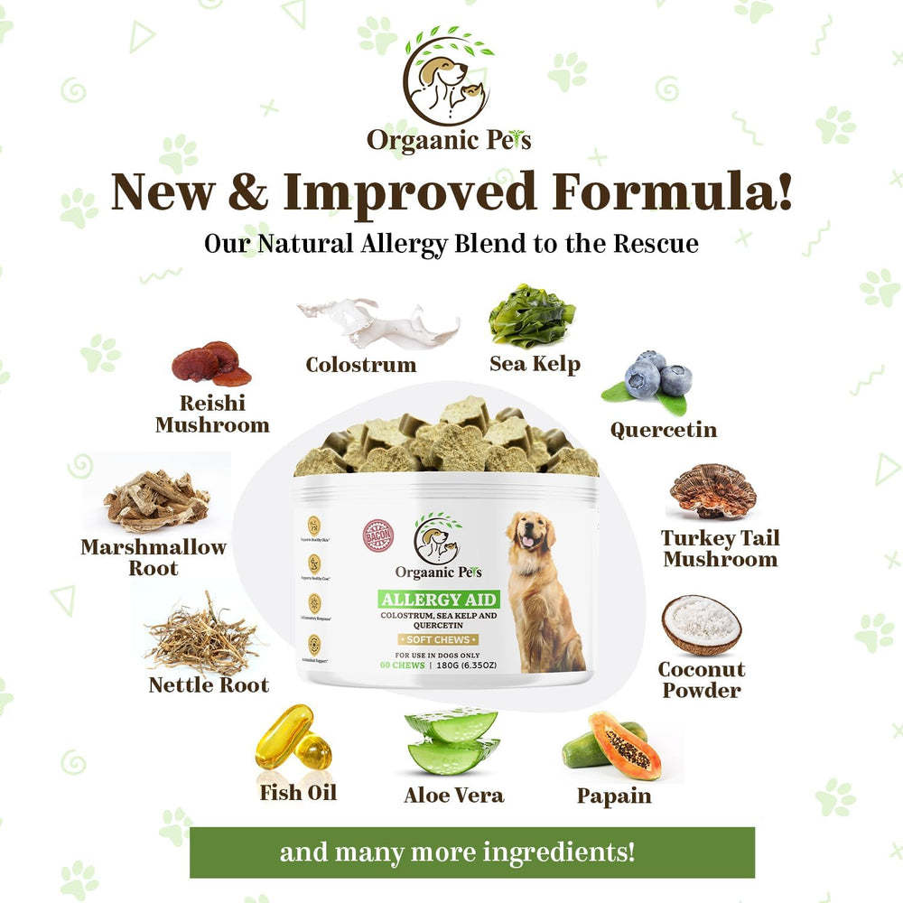 ORGAANIC PET'S LLC - Orgaanic Pet's LLC Herbal Dog Allergy Relief with SEA KELP 60 Masticables - The Red Vitamin MX - Remedios Para La Picazón De Perros - {{ shop.shopifyCountryName }}