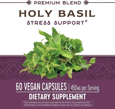NATURE'S WAY - Nature's Way Holy Basil Premium Extract 450Mg. 60 Capsulas - The Red Vitamin MX - Suplementos Alimenticios - {{ shop.shopifyCountryName }}