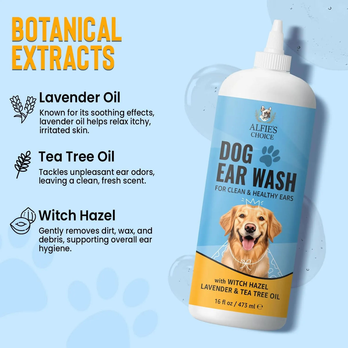ALFIE'S CHOICE - ALFIE'S CHOICE Dog Ear Wash Cleaner 16 Fl.Oz. - The Red Vitamin MX - Cuidado Del Oído De Perros - {{ shop.shopifyCountryName }}